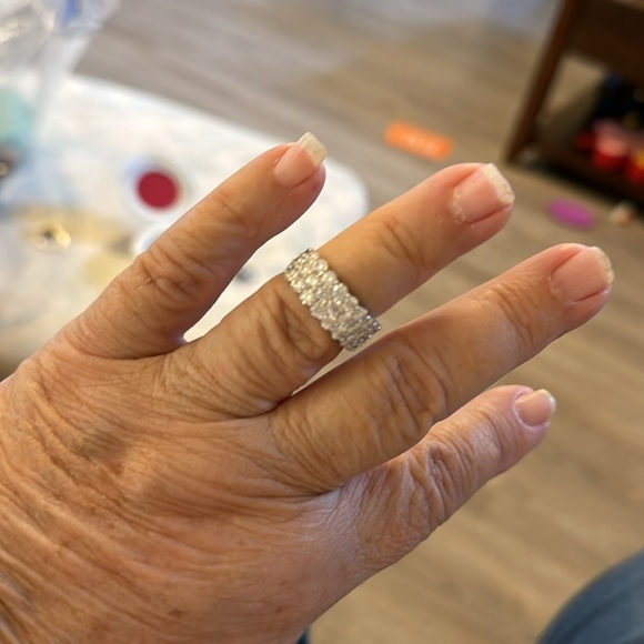 Sparkle galore, you’ll see this ring enter room first, so sparkly, 27 moissanite - Picture 3 of 7